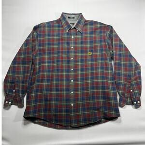 Cinch Men's Long Sleeve Multicolor Plaid Button Up Shirt - Size L